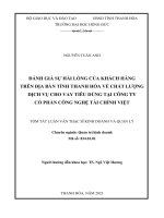 Đánh giá sự hài lõng của khách hàng trên địa bàn tỉnh thanh hóa về chất lượng dịch vụ cho vay tiêu dùng tại công ty cổ phần công nghệ tài chính việt