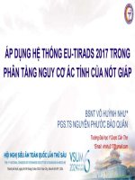 Áp dụng hệ thống eu tirads 2017 trong phân tầng nguy cơ ác tính của nốt giáp