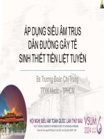 Áp dụng siêu âm trus dẫn đường gây tê  sinh thiết tiền liệt tuyến