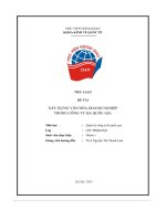 Tiểu luận quản trị nhóm 1đề tài xây dựng văn hóa doanh nghiệp trong công ty đa quốc gia