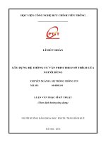 Xây dựng hệ thống tư vấn phim theo sở thích của người dùng