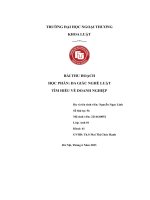 Bài thu hoạch đa giác nghề luật tìm hiểu về doanh nghiệp