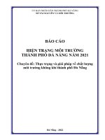 Chuyên đề Thực trạng và giải pháp về chất lƣợng môi trƣờng không khí thành phố Đà Nẵng