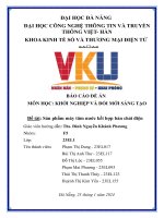 Báo cáo đề án môn học khởi nghiệp và đổi mới sáng tạo đề tài sản phẩm máy tăm nước kết hợp bàn chải điện