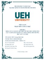 ĐỘNG CƠ VÀ CẢM XÚC KẾT HỢP VỚI VIỆC ĐIỀU CHỈNH TÍCH CỰC VÀ ĐÚNG ĐẮN HÀNH VI CÁ NHÂN TRONG MÔI TRƯỜNG HỌC TẬP VÀ XÃ HỘI