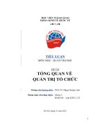 Tổng quan về quản trị tổ chức