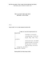 Môn học tâm lý học đề tài nhận thức về vấn đề stress ở sinh viên