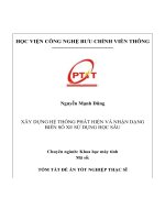 Xây dựng hệ thống phát hiện và nhận dạng biển số xe sử dụng học sâu