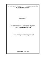 Nghiên cứu quá trình đô thị hóa thành phố thanh hóa