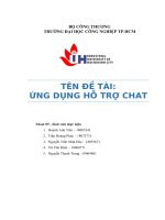 ĐỀ TÀI ỨNG DỤNG HỖ TRỢ CHAT