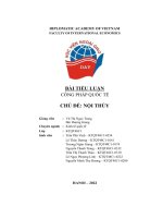 Bài tiểu luận công pháp quốc tế chủ đề nội thủy