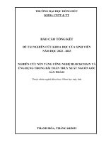 Nghiên cứu nền tảng công nghệ blockchain và ứng dụng trong bài toán truy xuất nguồn gốc sản phẩm