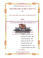 Đề tài quan điểm của chủ nghĩa mác lênin về tôn giáo và vấn đề tôn giáo ở việt nam hiện nay