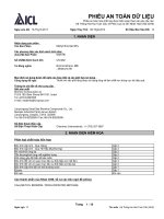 PHIẾU AN TOÀN DỮ LIỆU Methyl Bromide 98%