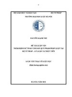 Luận văn thạc sĩ Luật học: Thẩm định dự thảo văn bản quy phạm pháp luật tại Bộ Tư pháp - Lý luận và thực tiễn