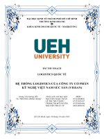 BÀI THU HOẠCH LOGISTICS QUỐC TẾ HỆ THỐNG LOGISTICS CỦA CÔNG TY CỔ PHẦN KỸ NGHỆ VIỆT NAM SÚC SẢN (VISSAN)
