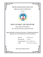 Báo cáo chuyên đề thực tập: Hoàn thiện các chính sách Marketing - Mix nhằm thu hút khách sử dụng dịch vụ lưu trú tại Khách sạn Novotel Hà Nội Thái Hà