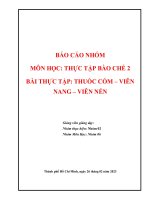 Báo cáo thực tập bào chế 2