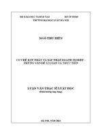 Luận văn thạc sĩ Luật học: Cơ chế hợp nhất và sáp nhập doanh nghiệp - Những vấn đề lý luận và thực tiễn