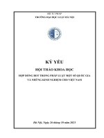 Kỷ yếu hội thảo khoa học cấp Trường: Hợp đồng BOT trong pháp luật một số quốc gia và những kinh nghiệm cho Việt Nam
