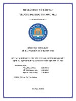 Nghiên cứu các yếu tố ảnh hưởng đến quyết định sử dụng dịch vụ xanh sm trên địa bàn hà nội