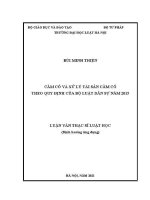 Luận văn thạc sĩ Luật học: Cầm cố và xử lý tài sản cầm cố theo quy định của Bộ luật Dân sự năm 2015