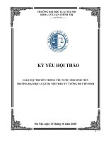 Kỷ yếu hội thảo khoa học cấp Khoa: Giáo dục truyền thống yêu nước cho sinh viên Trường Đại học Luật Hà Nội theo tư tưởng Hồ Chí Minh