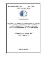 Luận văn thạc sĩ Luật học: Tổ chức và hoạt động của chính quyền địa phương cấp quận theo Luật Tổ chức chính quyền địa phương năm 2015 (sửa đổi, bổ sung năm 2019) trên địa bàn quận Đống Đa, thành phố Hà Nội