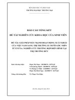 Giải pháp đẩy mạnh hoạt động xuất khẩu của việt nam sang thị trường eu dưới góc nhìn từ evfta   nghiên cứu trường hợp điển hình tại thị trường đức