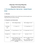 tổng hợp 13 thì trong tiếng anh