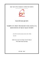 Nghiên cứu phân tích hành vi mua hàng của khách hàng sử dụng mạng nơron
