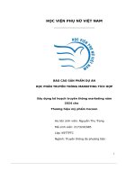 Báo cáo sản phẩm dự án xây dựng kế hoạch truyền thông marketing năm 2024 cho thương hiệu mỹ phẩm cocoon