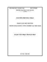 Luận văn thạc sĩ Luật học: Pháp luật môi trường trong hoạt động công nghiệp tại Việt Nam