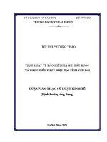 Luận văn thạc sĩ Luật học: Pháp luật về bảo hiểm xã hội bắt buộc và thực tiễn thực hiện tại tỉnh Yên Bái