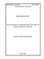Luận án tiến sĩ Luật học: Giao dịch dân sự có điều kiện theo quy định của pháp luật dân sự Việt Nam