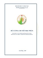 Đề cương chi tiết học phần nguyên lý lập trình hướng đối tượng principle of object oriented programming