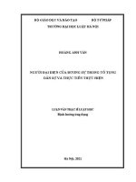 Luận văn thạc sĩ Luật học: Người đại diện của đương sự trong tố tụng dân sự và thực tiễn thực hiện