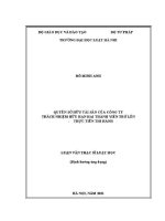Luận văn thạc sĩ Luật học: Quyền sở hữu tài sản của công ty trách nhiệm hữu hạn hai thành viên trở lên - Thực tiễn thi hành