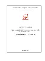 Phân loại các bài báo khoa học dựa trên độ đo tương tự