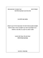 Luận văn thạc sĩ Luật học: Pháp luật về ưu đãi đầu tư đối với doanh nghiệp trong KCN tại Việt Nam hiện nay - Những vấn đề lý luận và thực tiễn