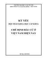 Kỷ yếu hội thảo khoa học cấp Khoa: Chế định bầu cử ở Việt Nam hiện nay