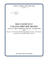 BÁO CÁO ĐỀ XUẤT CẤP GIẤY PHÉP MÔI TRƯỜNG công ty TNHH CANON VIỆT NAM