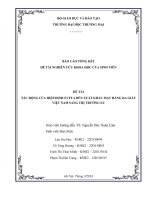 Tác động của hiệp đinh evfta đến xuất khẩu mặt hàng da giày việt nam sang thị trường eu