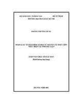 Luận văn thạc sĩ Luật học: Pháp luật về bảo hiểm xã hội tự nguyện và thực tiễn thực hiện tại tỉnh Bắc Kạn