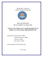 Nâng cao năng lực cạnh tranh xuất khẩu cá ngừ sang thị trường eu