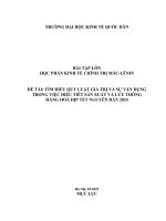 Đề tài tìm hiểu quy luật giá trị và sự vận dụng trong việc điều tiết sản xuất và lưu thông hàng hoá dịp tết nguyên đán 2024