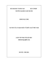 Luận văn thạc sĩ Luật học: Vai trò của cơ quan bầu cử quốc gia ở Việt Nam