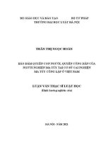 Luận văn thạc sĩ Luật học: Bảo đảm quyền con người, quyền công dân của người nghiện ma tuý tại cơ sở cai nghiện ma tuý công lập ở Việt Nam