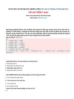 Trắc nghiệm Quản trị tài chính Đại học Trà Vinh (TVU Onschool)