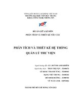 Đồ án giữa kì môn phân tích và thiết kế yêu cầu phân tích và thiết kế hệ thống quản lý thư viện